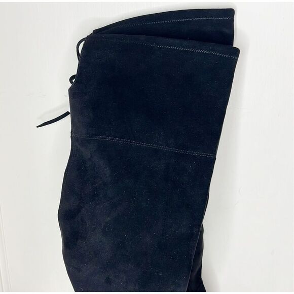 Forever 21 Wide Fit Suede Over The Knee Boots Black Size 7 New - Picture 3 of 9